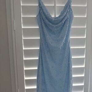 Windsor Blue Sequin Dress Size Small
